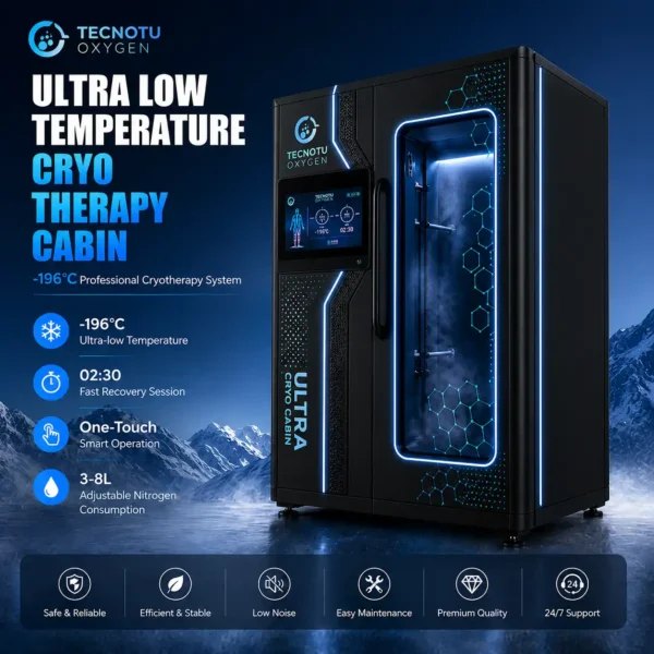 TECNOTU PRO Commercial Whole Body Cryotherapy Chamber - Electric Nitrogen Cryosauna Machine